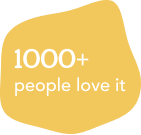 1000+ people love it badge